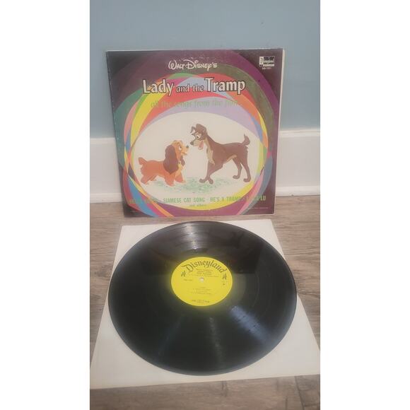 Walt Disney’s Lady and the Tramp LP DQ-1231 1960s Disneyland Yellow Label VG - Picture 1 of 4